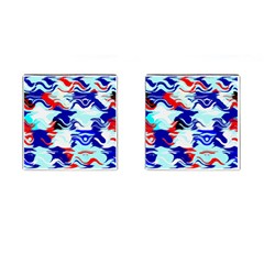 Wavy Chaos Cufflinks (square)