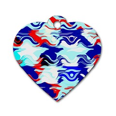 Wavy Chaos Dog Tag Heart (two Sides)