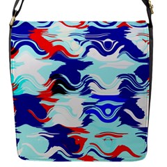 Wavy Chaos Flap Closure Messenger Bag (s)