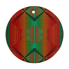 Striped Tribal Pattern Ornament (round)