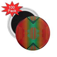 Striped Tribal Pattern 2 25  Magnet (100 Pack) 