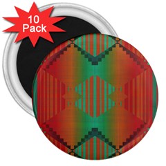 Striped Tribal Pattern 3  Magnet (10 Pack)