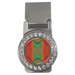 Striped Tribal Pattern Money Clip (cz)