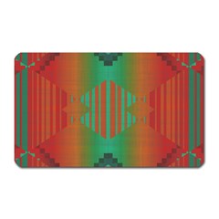 Striped Tribal Pattern Magnet (rectangular) by LalyLauraFLM