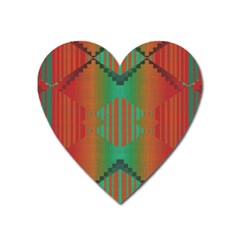 Striped Tribal Pattern Magnet (heart)