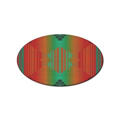 Striped Tribal Pattern Sticker Oval (10 Pack)