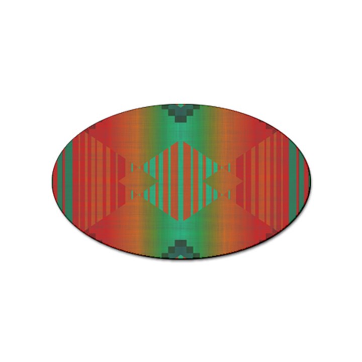 Striped tribal pattern Sticker Oval (10 pack)