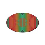 Striped tribal pattern Sticker Oval (100 pack) Front