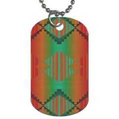 Striped Tribal Pattern Dog Tag (two Sides) by LalyLauraFLM