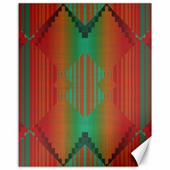 Striped Tribal Pattern Canvas 11  X 14 