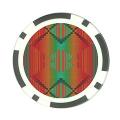 Striped Tribal Pattern Poker Chip Card Guard