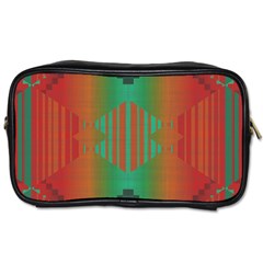 Striped Tribal Pattern Toiletries Bag (one Side) by LalyLauraFLM