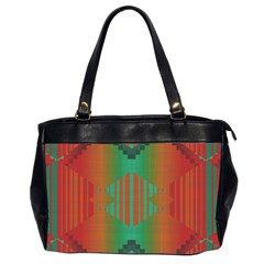 Striped Tribal Pattern Oversize Office Handbag (2 Sides)