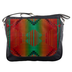 Striped Tribal Pattern Messenger Bag by LalyLauraFLM