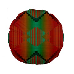 Striped Tribal Pattern Standard 15  Premium Round Cushion 