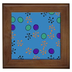 Circles And Snowflakes Framed Tile by LalyLauraFLM