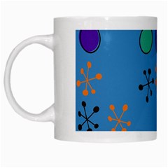 Circles And Snowflakes White Mug by LalyLauraFLM