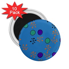 Circles And Snowflakes 2 25  Magnet (10 Pack)