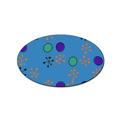 Circles And Snowflakes Sticker (oval)