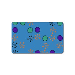 Circles And Snowflakes Magnet (name Card) by LalyLauraFLM