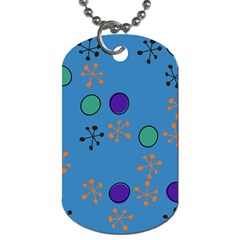 Circles And Snowflakes Dog Tag (one Side) by LalyLauraFLM