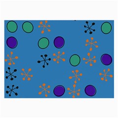 Circles And Snowflakes Large Glasses Cloth