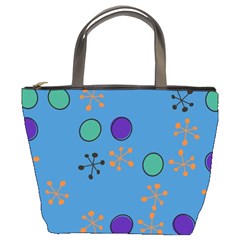 Circles And Snowflakes Bucket Bag by LalyLauraFLM