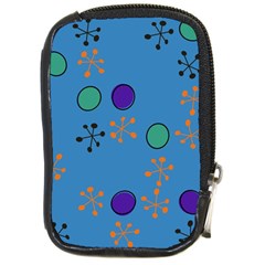 Circles And Snowflakes Compact Camera Leather Case