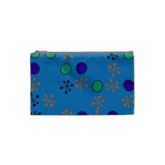 Circles And Snowflakes Cosmetic Bag (small) by LalyLauraFLM