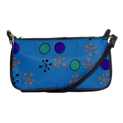 Circles And Snowflakes Shoulder Clutch Bag by LalyLauraFLM