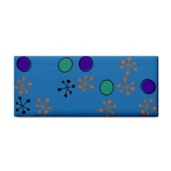 Circles And Snowflakes Hand Towel by LalyLauraFLM