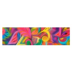 Colorful Floral Abstract Painting Satin Scarf (oblong)