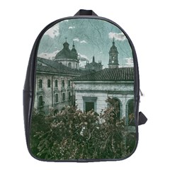 Colonial Architecture At Historic Center Of Bogota Colombia School Bags (xl) 