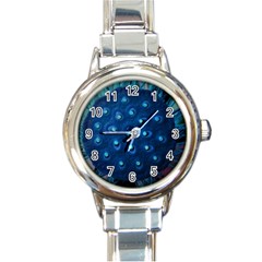 Blue Plant Round Italian Charm Watches