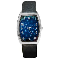 Blue Plant Barrel Metal Watches