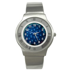 Blue Plant Stainless Steel Watches