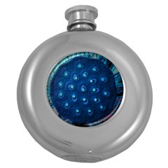 Blue Plant Round Hip Flask (5 Oz)