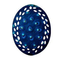 Blue Plant Ornament (oval Filigree)  by InsanityExpressedSuperStore