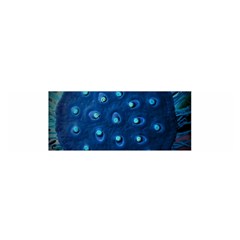 Blue Plant Satin Scarf (oblong)