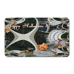 Creepy Pumpkin Fractal Magnet (Rectangular) Front