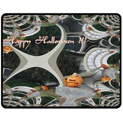 Creepy Pumpkin Fractal Fleece Blanket (medium) 