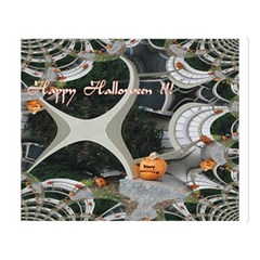 Creepy Pumpkin Fractal Double Sided Flano Blanket (large) 