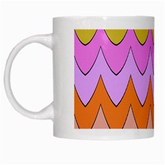 Pastel Waves Pattern White Mug