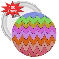 Pastel Waves Pattern 3  Button (100 Pack)