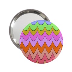 Pastel Waves Pattern 2 25  Handbag Mirror