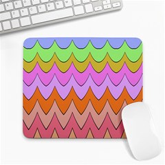 Pastel Waves Pattern Large Mousepad