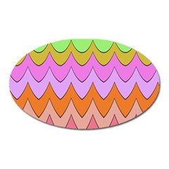 Pastel Waves Pattern Magnet (oval)