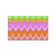 Pastel Waves Pattern Sticker Rectangular (100 Pack)