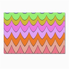 Pastel Waves Pattern Postcard 4 x 6  (pkg Of 10)