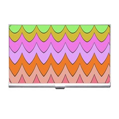 Pastel Waves Pattern Business Card Holder